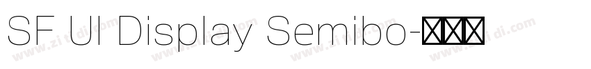 SF Ul Display Semibo字体转换